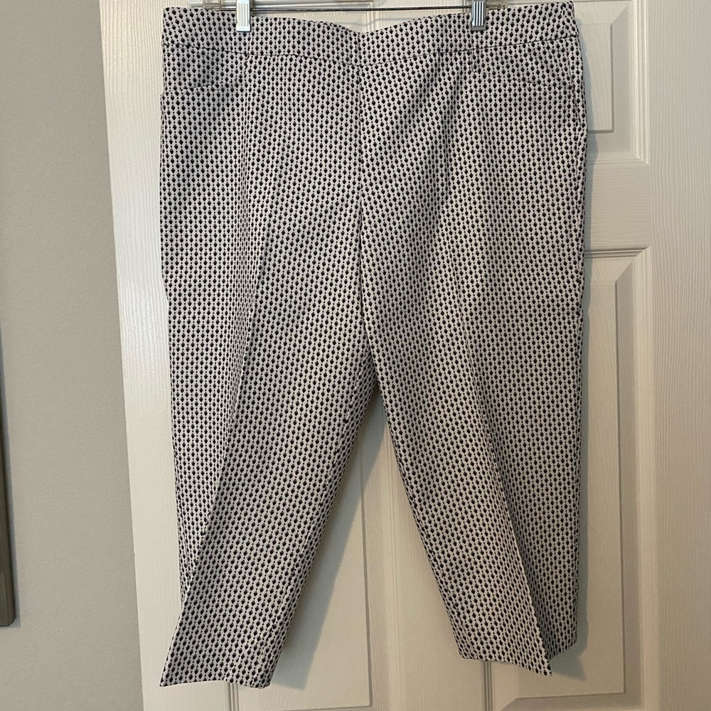 Black and white stretch capris size 2X